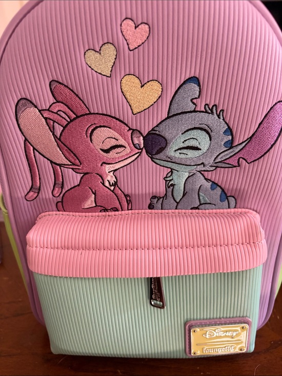 Disney Handbags - Disney Lavender, Mint & Blue Lilo & Stitch Patterned Mini Backpack